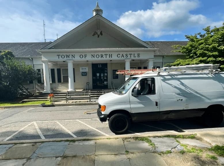 Cuyahoga Falls Power Washing commercial cleaning team at work in Cuyahoga Falls business district